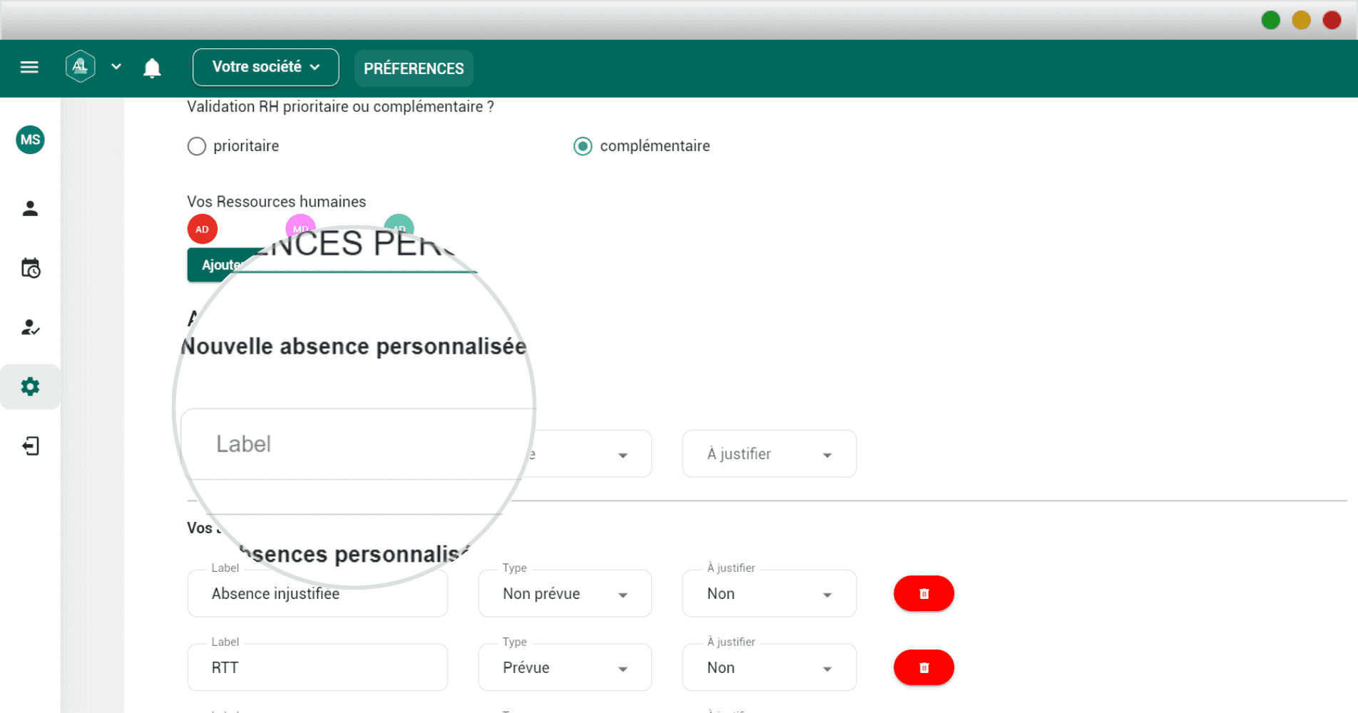 Affaires et interventions liées à la fiche de renseignement du contact